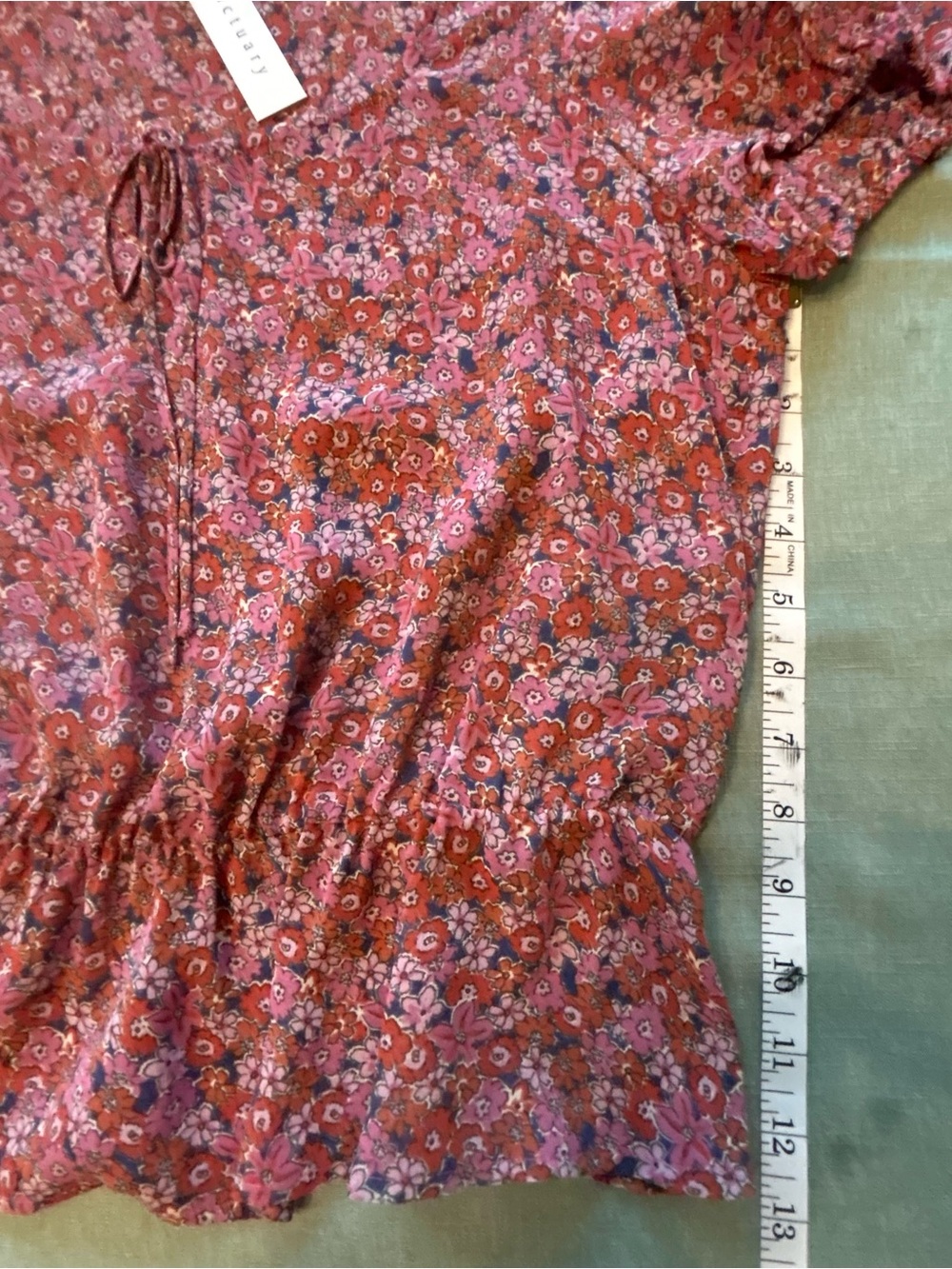 Sanctuary Mauve Floral Tie-Front Top - Picture 11 of 15